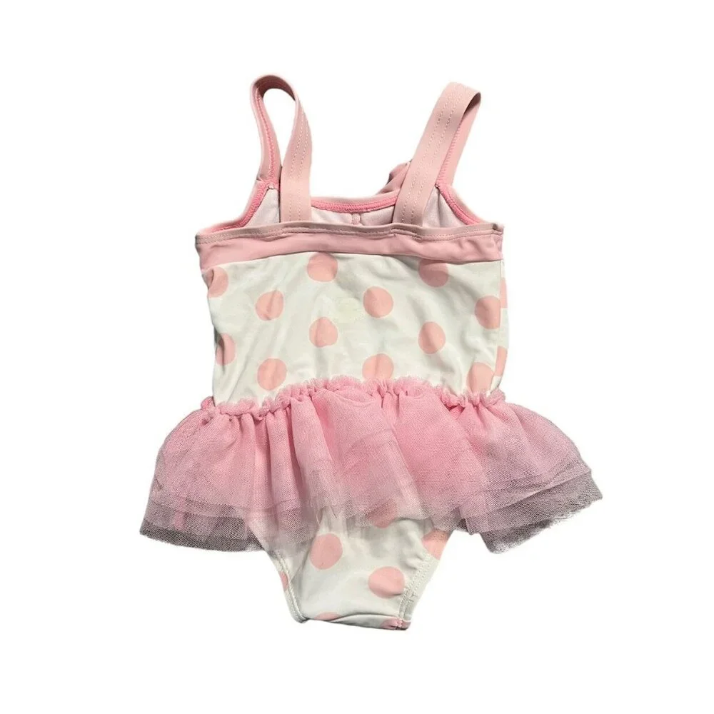 Koala Baby 12m Pink Polkadot Ruffle Swim Bathing Suit